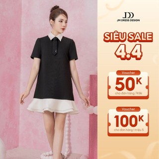 Đầm thiết kế JM Dress Design suông thêu cà vạt 1S84.2306PL