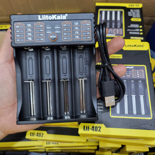 Bộ sạc pin đa năng LiitoKala Lii-402 4 khe AA AAA 18650 26650 14500 Sạc nhanh Tự ngắt Li-ion Ni-MH
