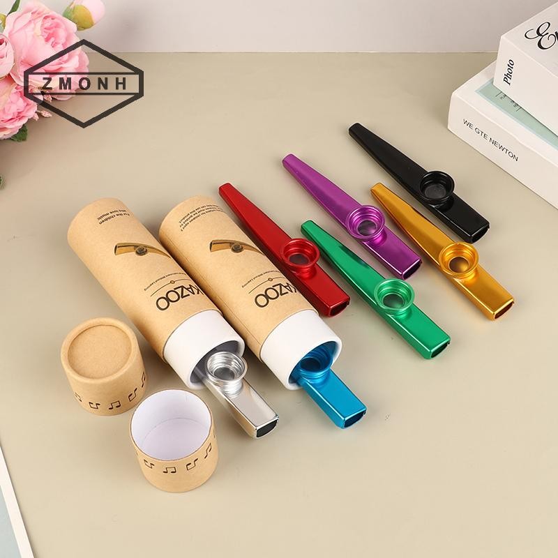 Zmonh 2 Cái / bộ Hộp Kazoo Kim Loại Kazoo Giấy Lưu Trữ Phụ Kiện Sắp Xếp * Mới