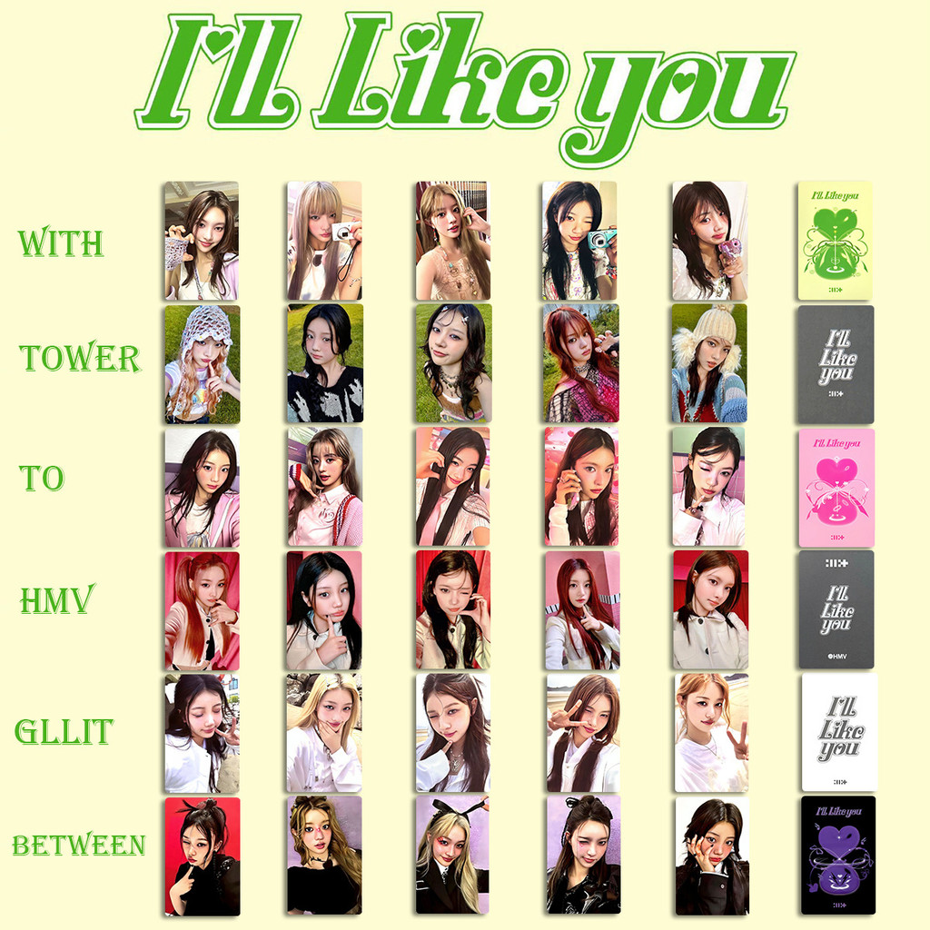 5-7 chiếc ILLIT I 'LL LIKE YOU Lomo Cards 2nd min Album BETWEET GLLIT HMV TOWER Photocard YUNAH MINJ