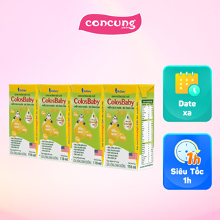 Sữa uống dinh dưỡng Colosbaby 110ml, lốc 4 hộp (trên 1 tuổi)