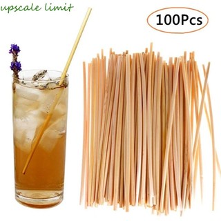 Upscale GIỚI HẠN 100 Ống Hút Uống Lúa Mì, Ống Hút Môi Trường Dùng Một Lần 20cm, Phụ Kiện Thanh Tiệc Di Động Thân Thiện Với Môi Trường Bền Ống Hút Có Thể Phân Hủy Đảng