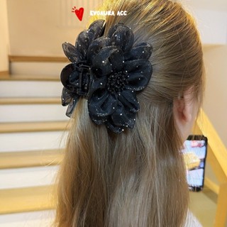 Lưới Pha Lê Hoa Lấy Kẹp Nhập Khẩu Từ Hàn Quốc Cao Cấp Tính Khí Đuôi Ngựa Cao Cấp Kẹp Tóc Đầu Sau Tóc Cá Mập Kẹp