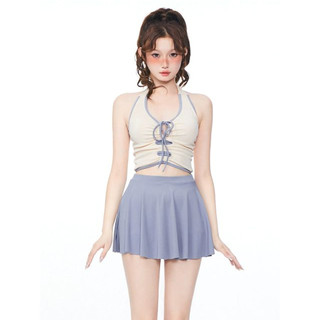 Đồ bơi Tankini cạp cao 2 trong 1 có váy chảy xệ | Điều khiển bụng Dây buộc có thể điều chỉnh | Bộ đồ đi biển mùa hè dành cho nữ