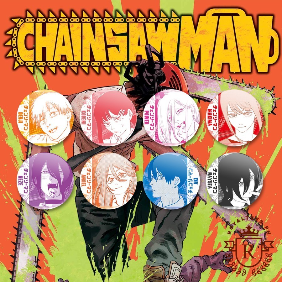 [ PIN ] Chainsaw Man Anime Button Pins - Size To 58mm - Ghim Anime Hình Tròn [ FREESHIP ]