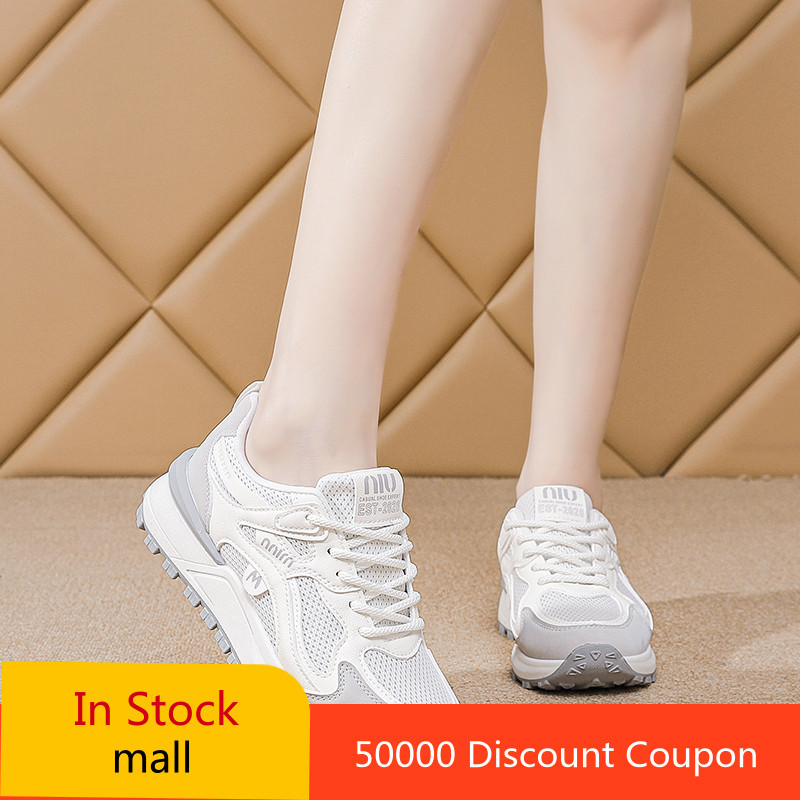 [Jian Mu] Giày thể thao lưới thoáng khí K02, giày bố nhẹ, đế mềm, giày nữ