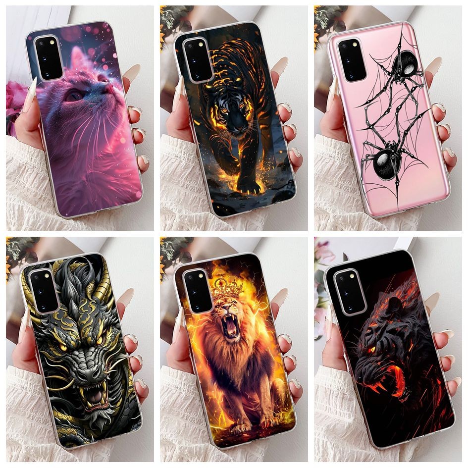 Dành Cho Samsung Galaxy S20 Plus 5G Ốp Lưng SM-G986F Cool Lion Spider Mềm Trong Suốt Silicon Ốp Lưng