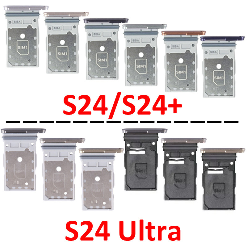 Dành Cho Samsung Galaxy S24 Ultra S928 S928B S928U Khay Thẻ SIM Khe Cắm Adapter Cho S24 Plus S24 + Đ