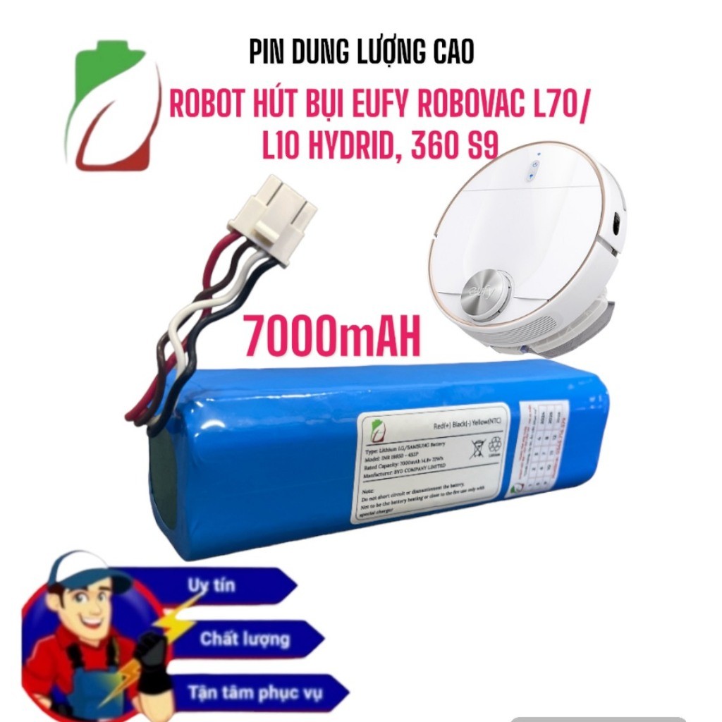 PIN ROBOT HÚT BỤI EUFY ANKER L70/L10 HYDRID(CHUẨN LG/SAMSUNG BẢO HÀNH 9 THÁNG, BẢNG NÂNG CẤP)