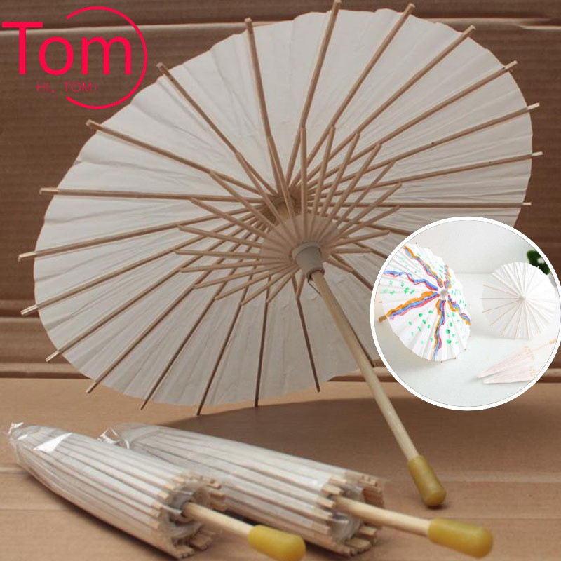 Dù Giấy Dùng Chụp Ảnh Cưới Phong Cách Trung Hoa Cổ Điển , Tự làm ô giấy dầu trắng thủ công