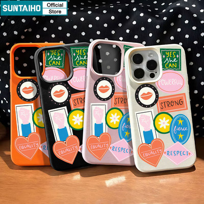 Ốp điện thoại theo chủ đề trao quyền truyền cảm hứng Suntaiho Vỏ silicon mềm cao cấp chống sốc cho iPhone 11 12 13 14 15 16 Pro max IP 7 8 Plus Iphon X Xs XR Xs max