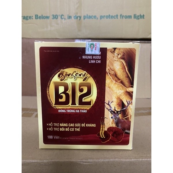 (Giá tốt,hiệu quả) Viên nhân sâm Ginseng B12 - Bồi bổ cơ thể, tăng đề kháng, ăn ngủ ngon, cho người 