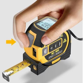 Máy đo khoảng cách kỹ thuật số LCD, Băng đo Laser không gỉ 3 trong 1, Thước đo hồng ngoại kỹ thuật số 40m
