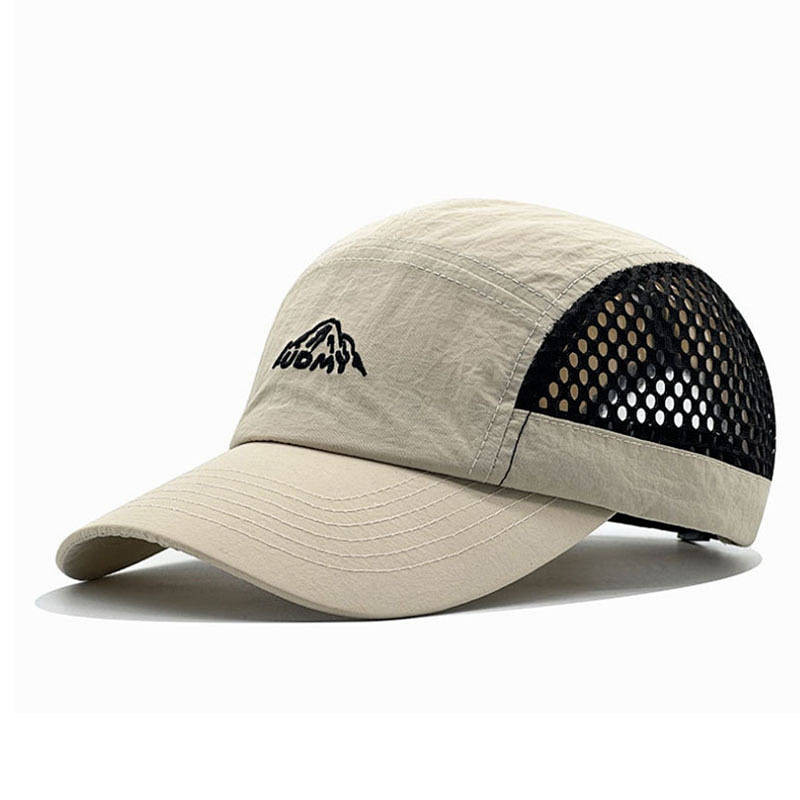 Outdoor Quick-Drying Embroidered Baseball Hat Men's and Women's Summer Thin Mesh Fitted Cap Breathab