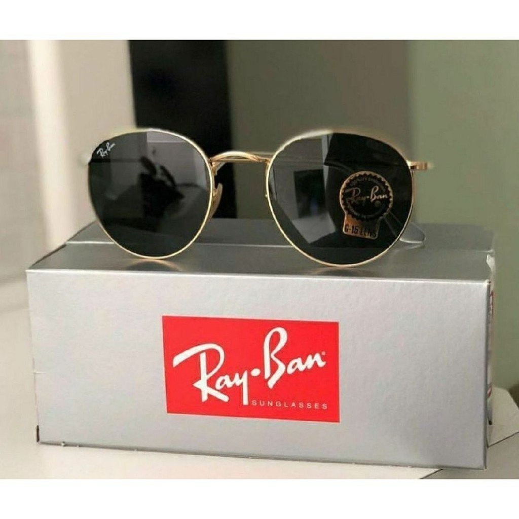 Rayban hộp năng lượng mặt trời tròn mái vòm ống kính cài sẵn Ray-Ban Xl3N PBFC ống kính năng lượng mặt trời