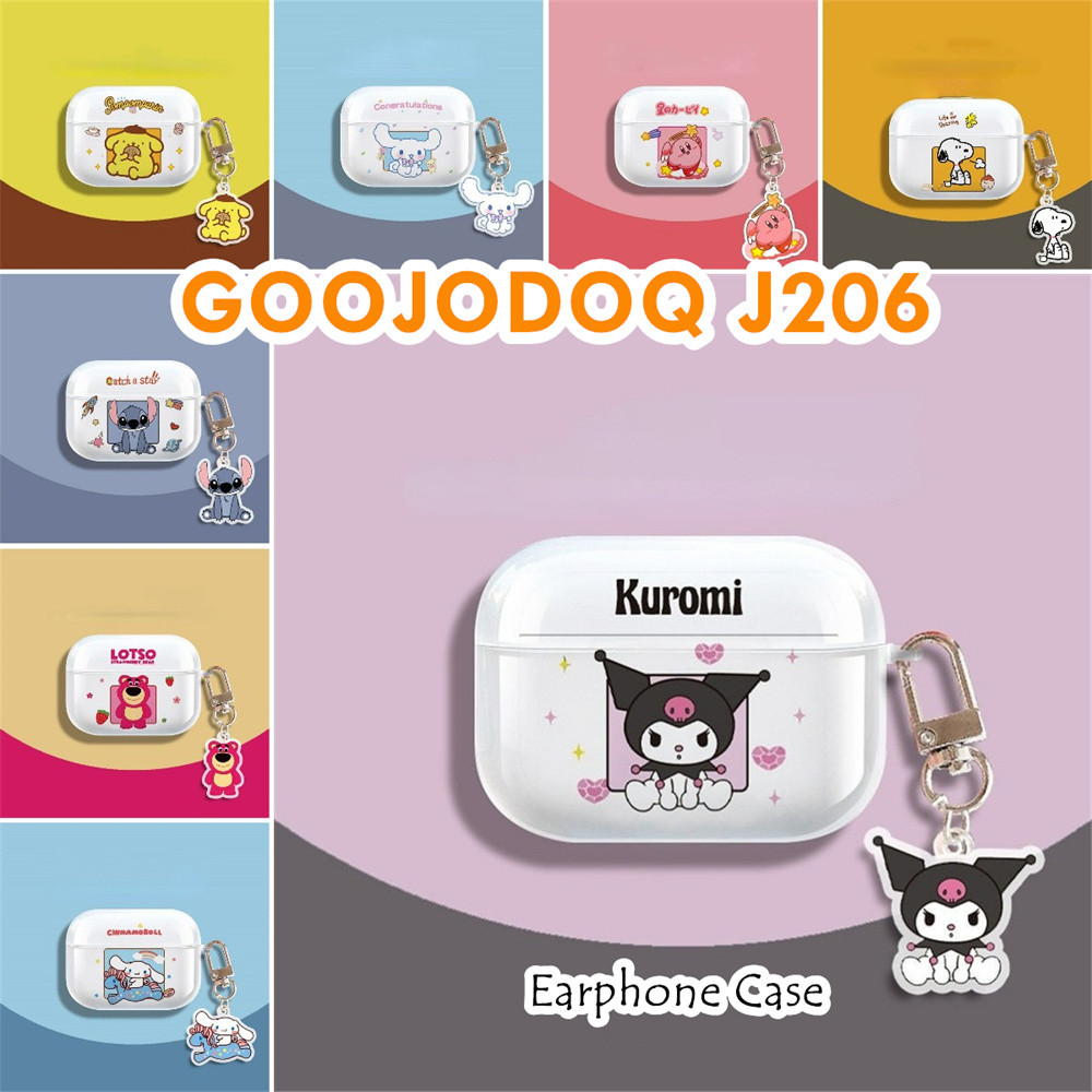 【Hot sale】Cho GOOJODOQ J206 ốp tai ng Case phim hoạt hình Buồn cười Vỏ Bảo Vệ Hộp Sạc Tai Nghe