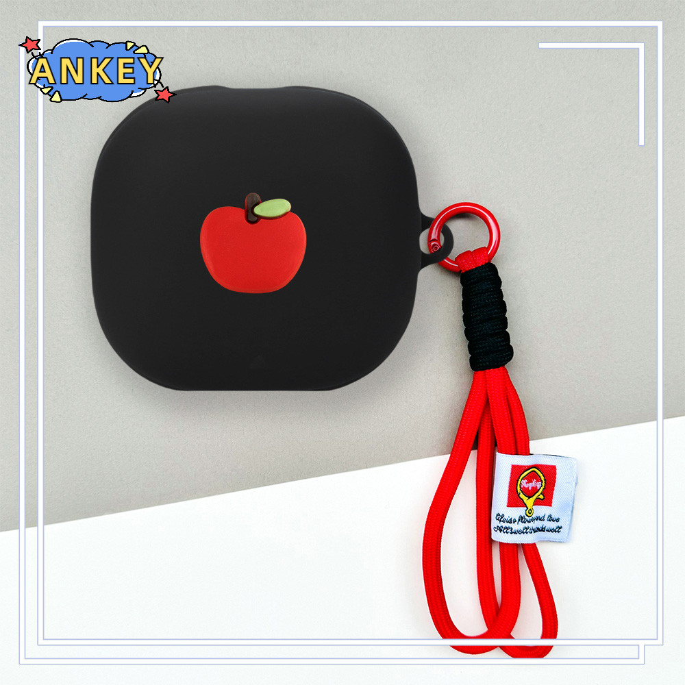for Anker Soundcore Liberty 5 ANC Silicone Cartoon Apple Pattern Earphone Cases Protective Shockproo