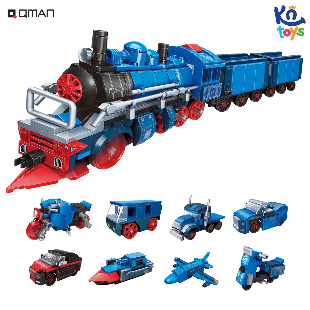 Đồ chơi lắp ráp xếp hình Qman 42206 - Tàu hỏa (517 mảnh ghép)