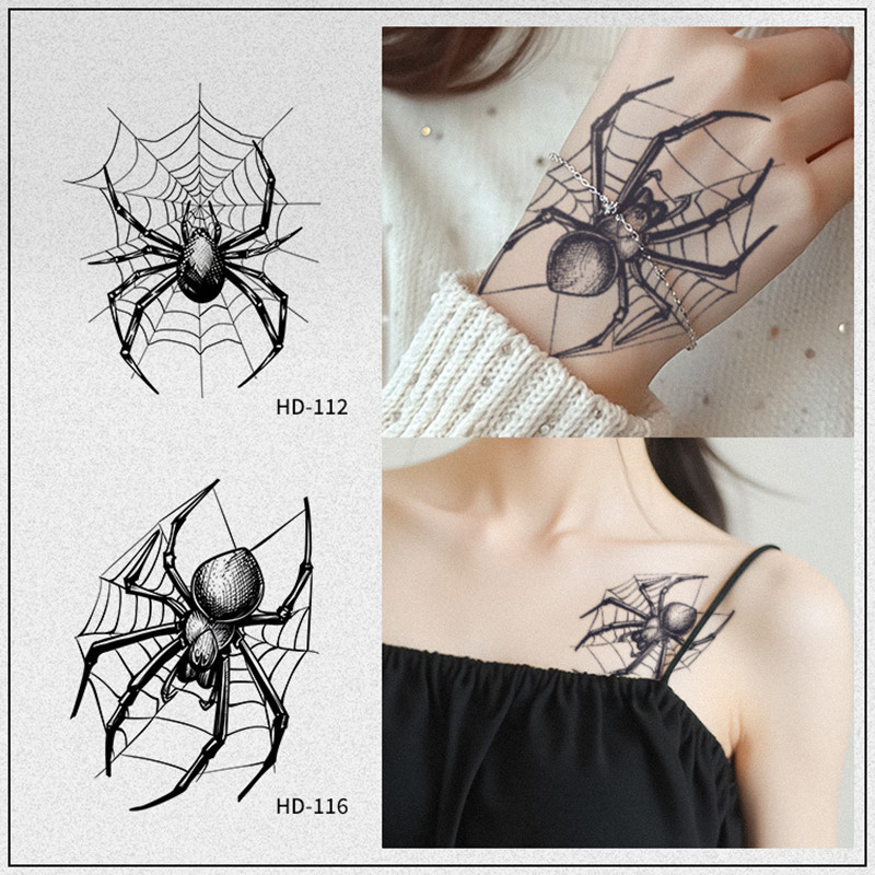 Hình Xăm Nhện Miếng Dán Chống Thấm Nước Lâu Dài 30 Ngày Hình Xăm Giả Tối Giản Hình Xăm Ma Thuật Hình