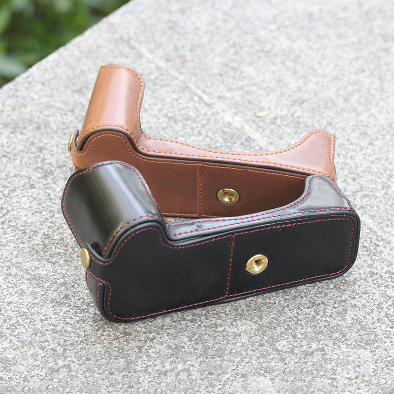 Thích hợp cho túi đựng máy ảnh Nikon D7500 SLR Bảo vệ cổ điển D7200 Bao da Đế D7100 Nửa bộ