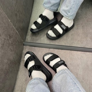 Dép sandal nữ bản Đế Cao quai dù in SOL mềm sang xịn đi học đi chơi,dép quai ngang nữ tôn dáng