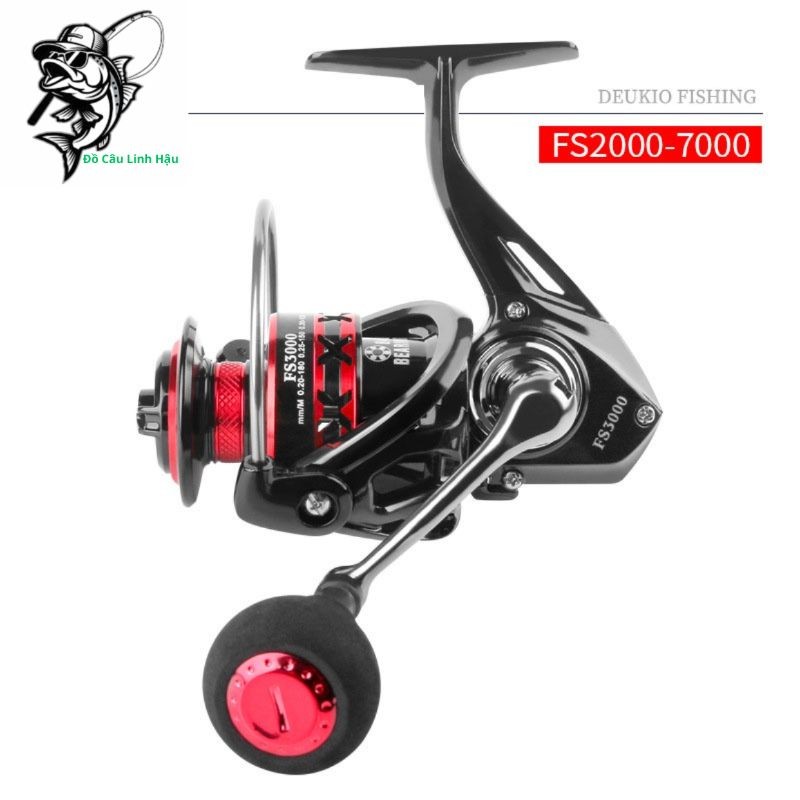 Máy câu cá kim loại DEUKIO FS2000-7000 dùng câu lure câu lăng xê mã FS ( sale xả hàng )