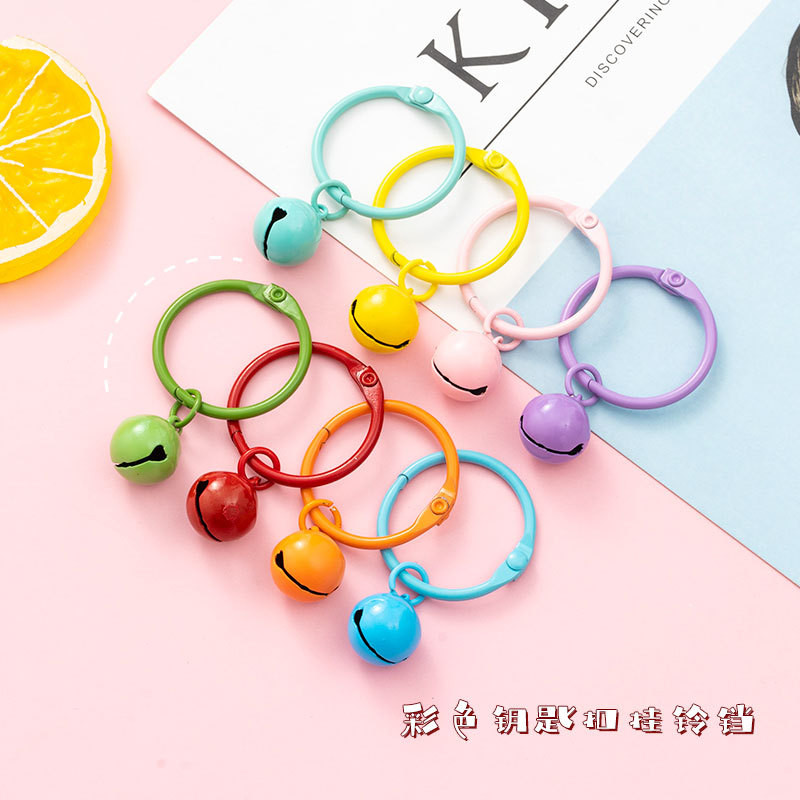 Sơn Kim Loại Sáng Tạo Influencer Chuông Móc Khóa Màu Kẹo Đồ Trang Trí Làm Vật Liệu Hành Lý Phần Cứng Phụ Kiện Túi Chìa Khóa Ô Tô Phụ Kiện