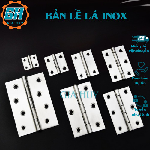 Combo10 Bản Lề  Lá Inox 304 , Bản Lề Cửa Tủ Inox