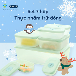 Bộ 7 hộp TRỮ ĐÔNG Inochi (4 hộp 290ml, 2 hộp 900ml, 1 hộp 3600ml) Bảo Quản Tươi Ngon Cho Thực Phẩm