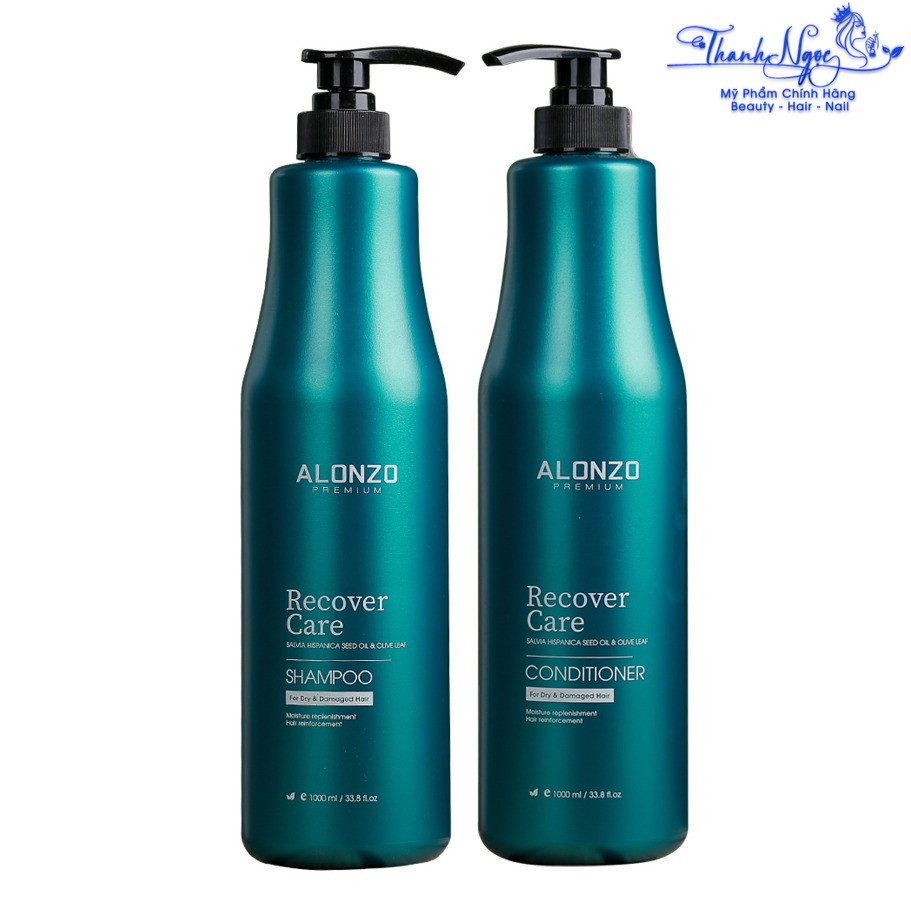 Dầu gội xả Alonzo Recover Care cho tóc khô và hư tổn 1000mlx2 ( New 2024 ) [ TN ]