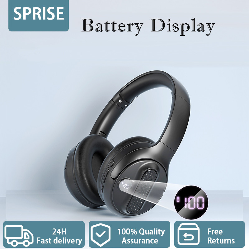 Tai nghe Bluetooth SPRSE M12 không dây có Mic & Màn hình LED HiFi Gaming / Âm nhạc có thể gập lại qua tai Tai nghe thể thao