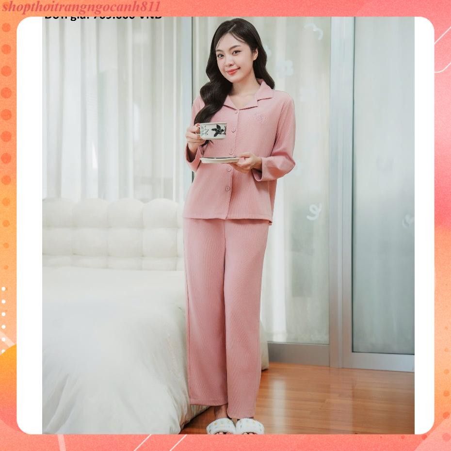 Bộ mặc nhà pyjama nỉ nhung thu đông Winny 24265