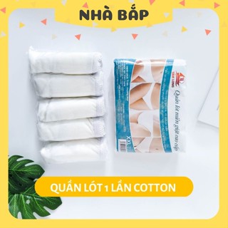 Quần Lót Giấy COTTON Sử Dụng 1 Lần, 1 Set 5 Quần Cho Mẹ Bầu Sau Sinh Hoặc Đi Du Lịch Dã Ngoại