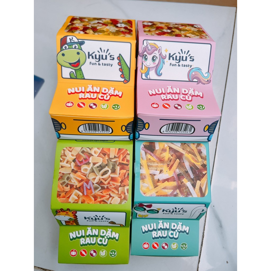 Nui ăn dặm rau củ Kyu’s 125gr cho bé.