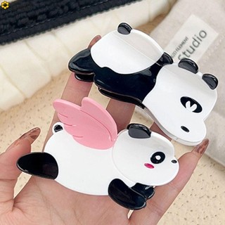 Videlly Acetate Gấu Trúc Vuốt Tóc, Mũ Đội Đầu Y2k Hoạt Hình Kẹp Tóc, Phụ Kiện Tóc Cá Tính Động Vật Axit axetic Cá Mập Kẹp Nữ