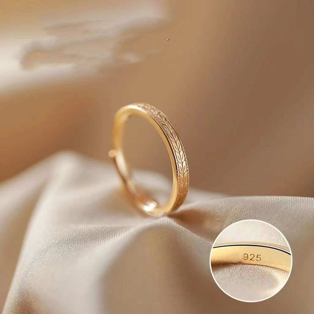 [GG] Ear Ear Safe Plain Ring Ring Ring Ring Female Index Finger Open Wheat Ear Ring