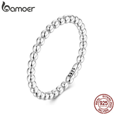 Bamoer Bạc 925 Nhẫn Hạt Thiết Kế Trang Sức Nữ Quà Tặng
