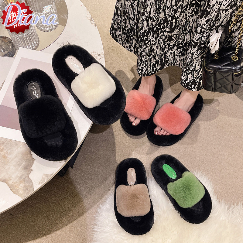 Dép cotton nữ. Mềm mại, thoải mái và ấm áp. Dép nâng cao đế dày. Dép sang trọng thời trang Hàn Quốc