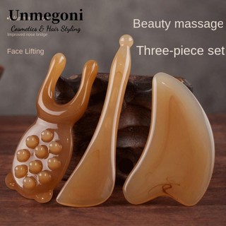 Dụng cụ nâng cơ mặt UNMEGONI, Đĩa Guasha bằng nhựa Massage, Cạo hiệu quả Nâng mũi Giảm bọng mắt Mũi Cạp Mặt