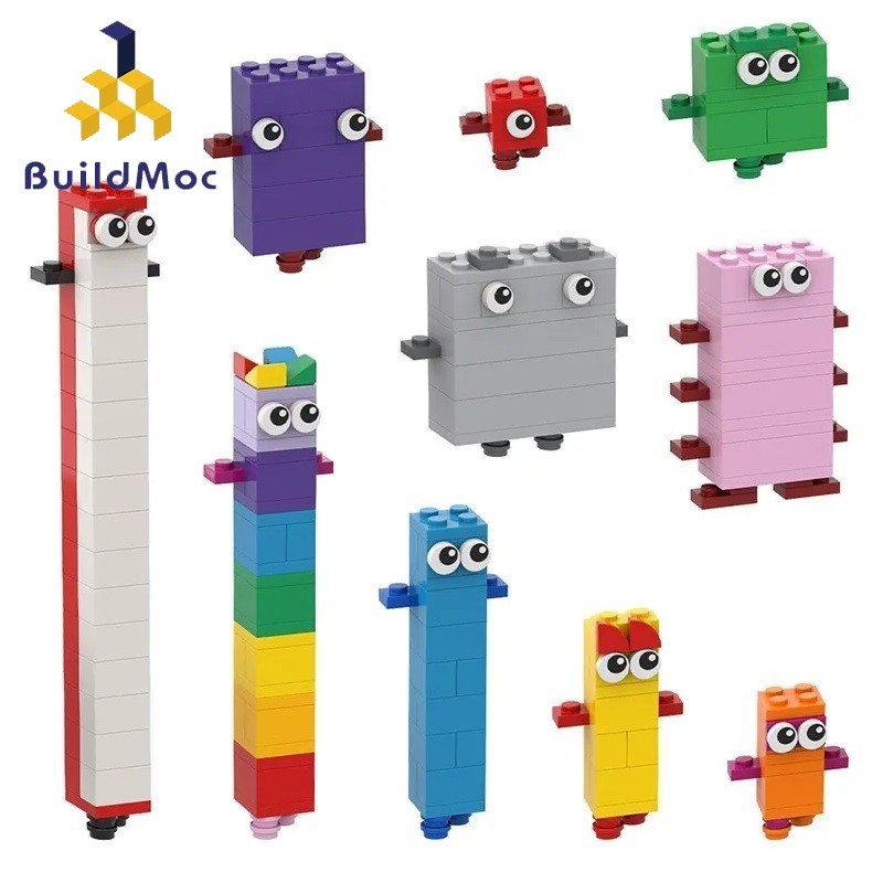 Buildmoc Numberblocks 1-10 mô hình Khối xây dựng Khai sáng toán học Đồ chơi giáo dục trẻ em Quà tặng
