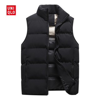  Uniqlo Nam L-8XL Xuống Áo Nhẹ Ấm Áp Thoải Mái Ngoài Trời Chống Gió Áo Vest 