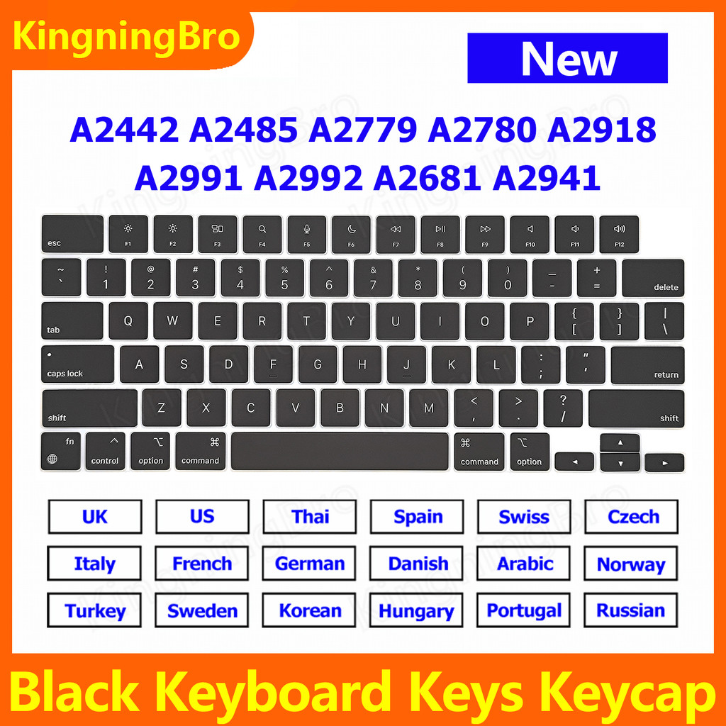 Phím Bàn Phím Mới Keycap Cho Macbook Pro Air 14 "16" A2442 A2485 A2779 A2780 A2918 A2991 A2992 A2681