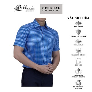   New Arrival  Áo sơ mi nam ngắn tay BELLUNI vải sợi dừa - ABN.CCP.BE.260.B 