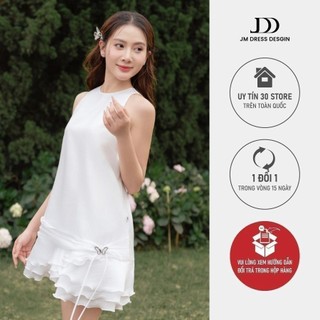 Đầm yếm cổ tròn phối bèo tầng JM Dress Design 1S26.2404OG