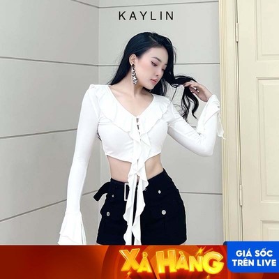 Áo thun KAYLIN freesize tay dài kiểu tua rua phong cách N1955