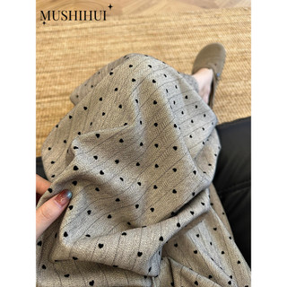 MUSHIHUI quần ống rộng Quần Túi Hộp Thanh lịch Korean New Style High-quality WFK24A0UWW 43Z241026