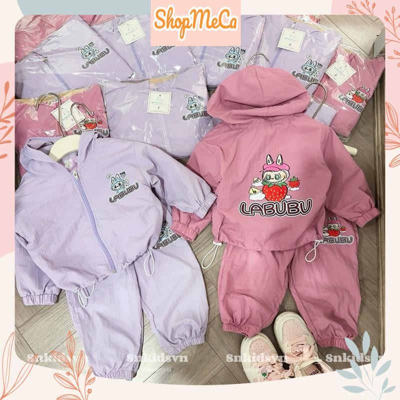 Bộ quần áo gió CS613, # Set bộ gió labubu cho bé gái