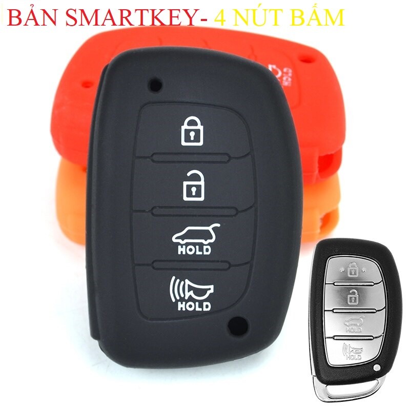 Bọc khóa ô tô SILION- SMARTKEY 4 nút dòng Hyundai Elantra Sonata Tucson I40 Ix35 I45