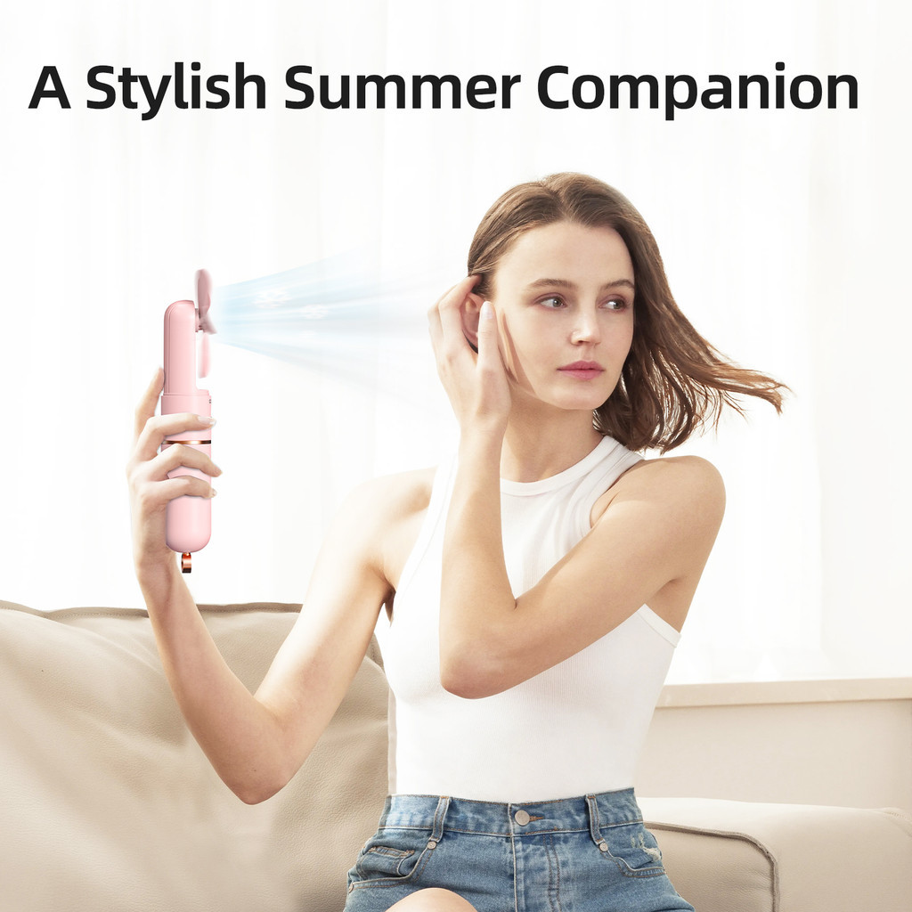 Quạt mini cầm tay GOOJODOQ, 3 tốc độ, cánh quạt bền bỉ sạc Type-c | BigBuy360 - bigbuy360.vn