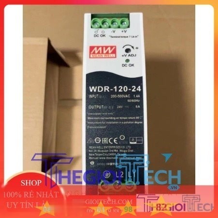 Bộ nguồn Meanwell WDR-120-24 NDR-240-24 SDR-480-24 SDR-960-24 120W 240W 24V 3A 5A 6.5A 10A 20A 40A C